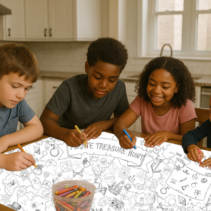 Pirate Seek & Find Coloring Sheet Huge Coloring Tablecloth