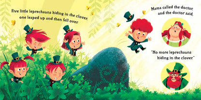Five Little Leprechauns by Jeffrey Burton: Board Books; 14 pages / English