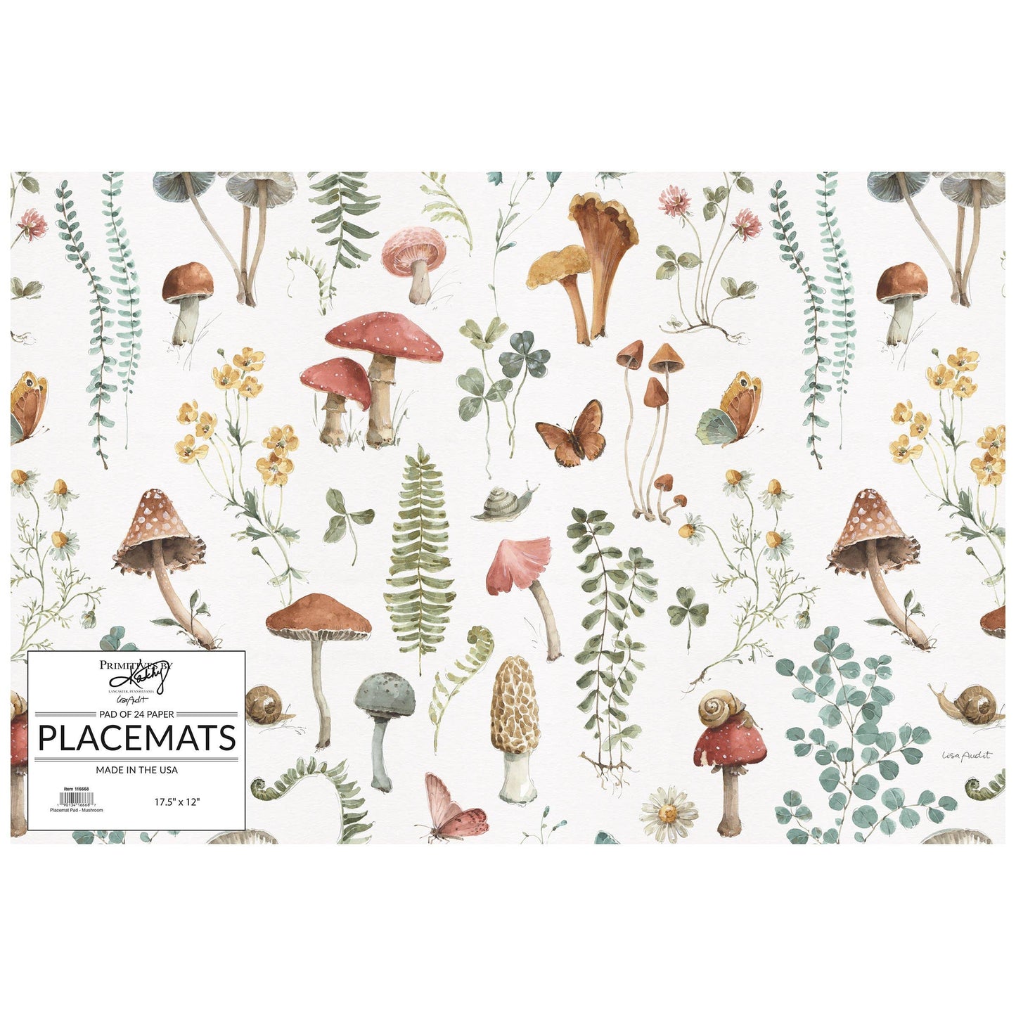 Mushroom Study Placemat Pad