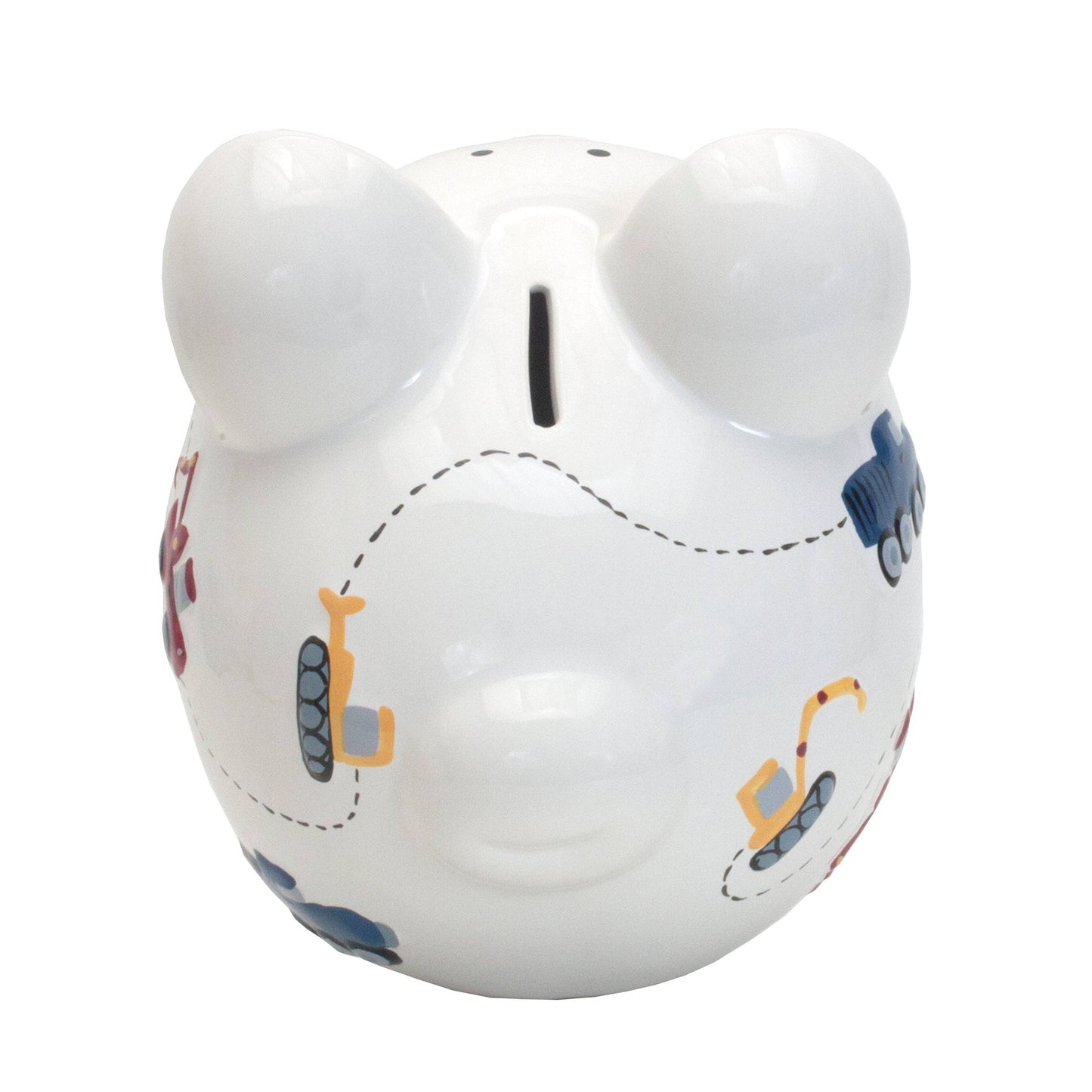 White Construction Large Piggy Bank