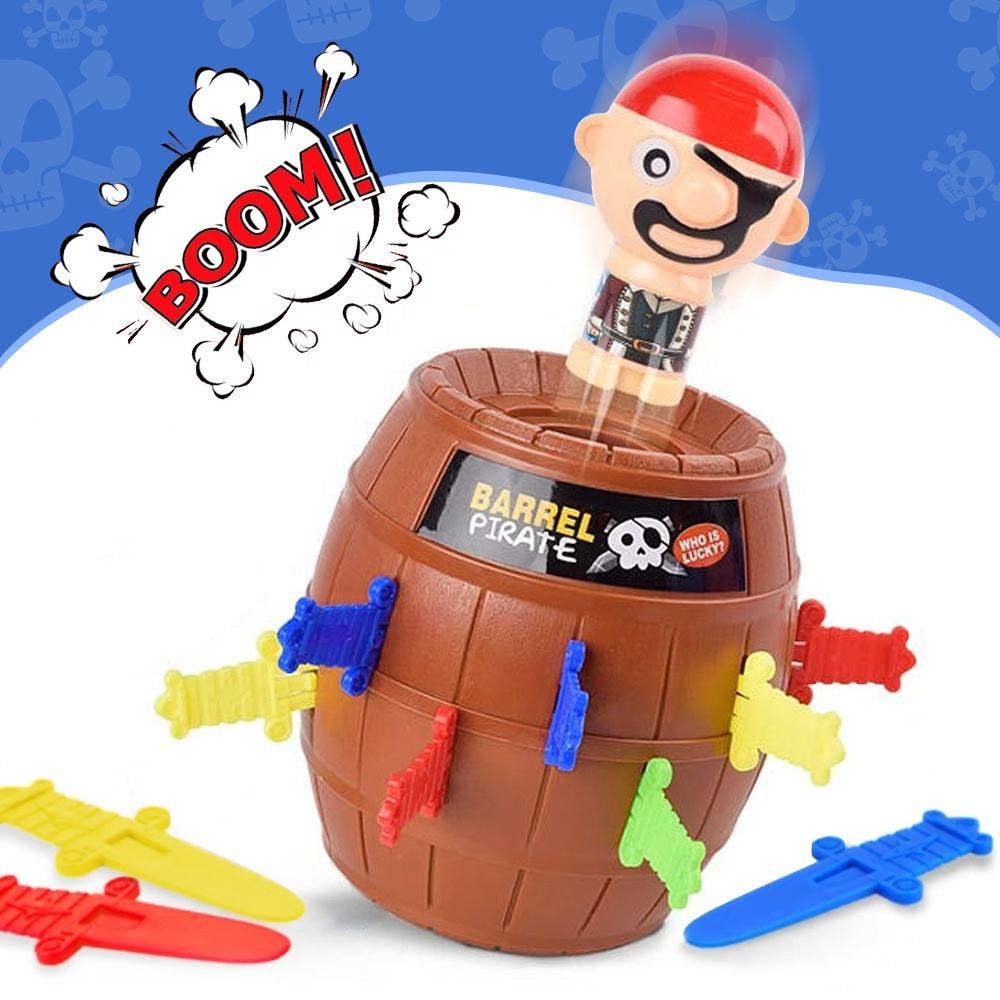 Pirate Barrel Game Pirate Funny Barrel Novelty Toy Bucket: 1 pack