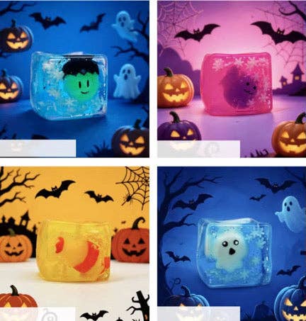 Halloween Glow Cube Squishy: Ghost