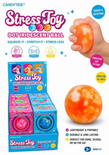 Dot Iridescent Stress Ball PDQ Display (12 Piece) MSND18