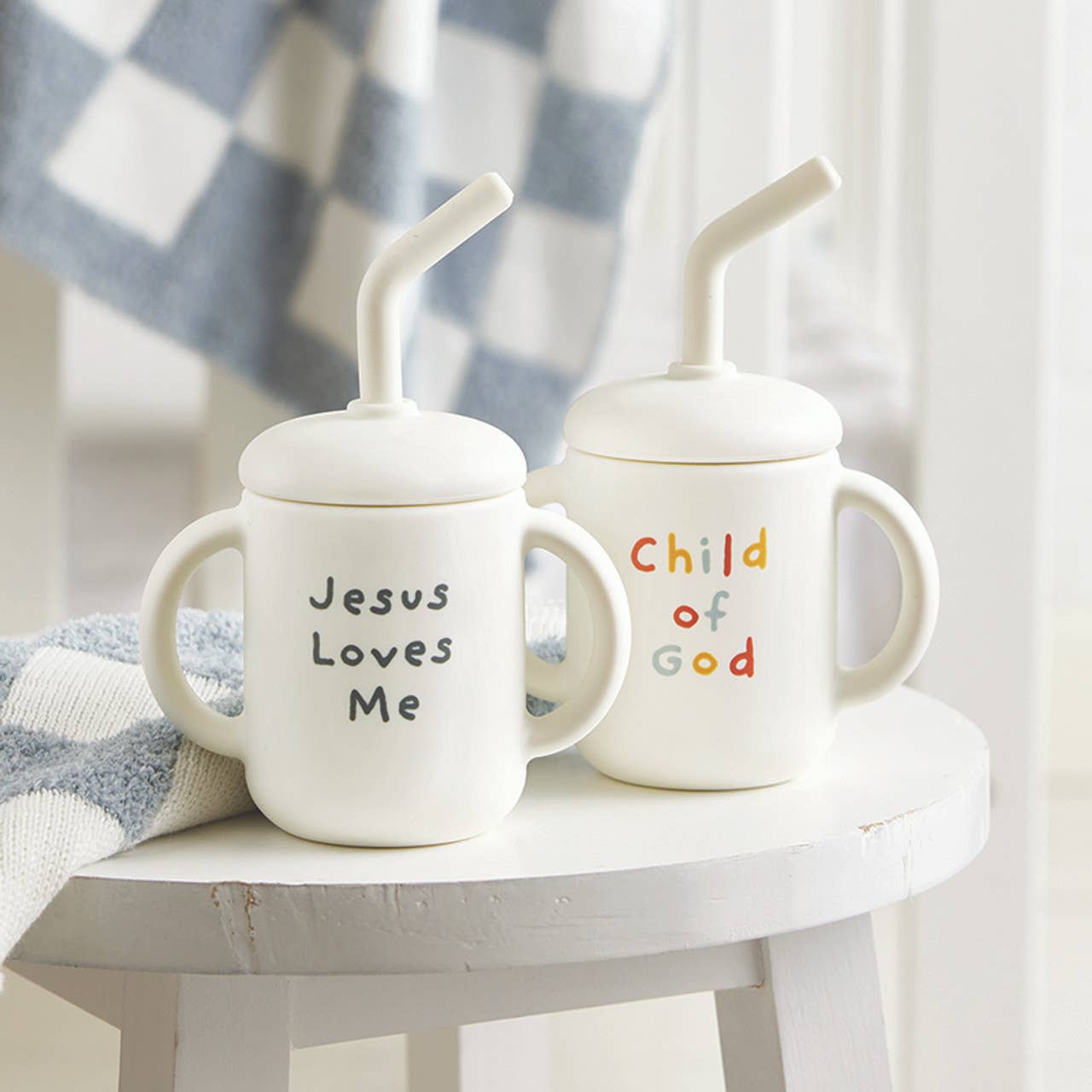 Sippy Cup - Jesus Loves Me: Silicone / 5.5" H