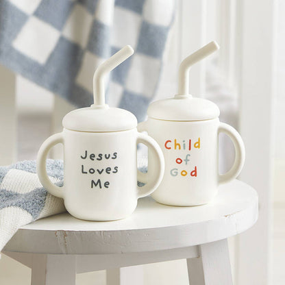 Sippy Cup - Jesus Loves Me: Silicone / 5.5" H
