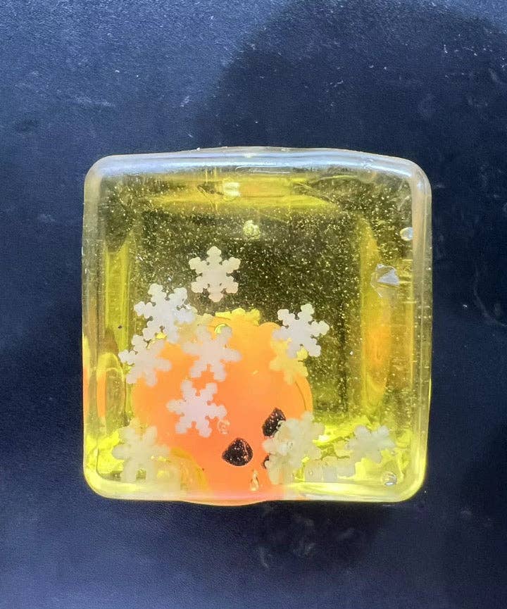 Halloween Glow Cube Squishy: Pumpkin