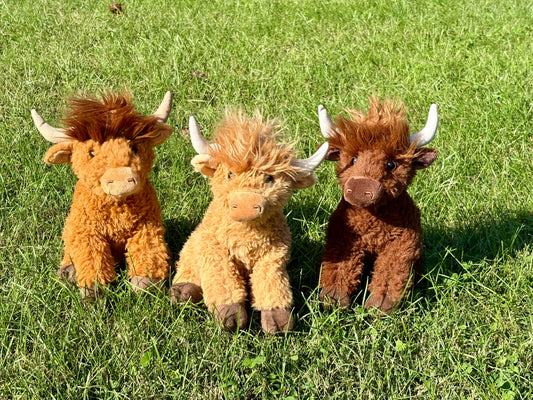 12" (28cm) Wild Onez Highland Cow Farm/Barnyard Animal Plush