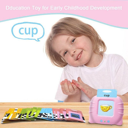 Children Learning Audible Talking Flash Cards For Kids: 1 Pack(Mix & Match Colors)