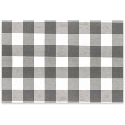 Gray Buffalo Check Paper Placemat Pad