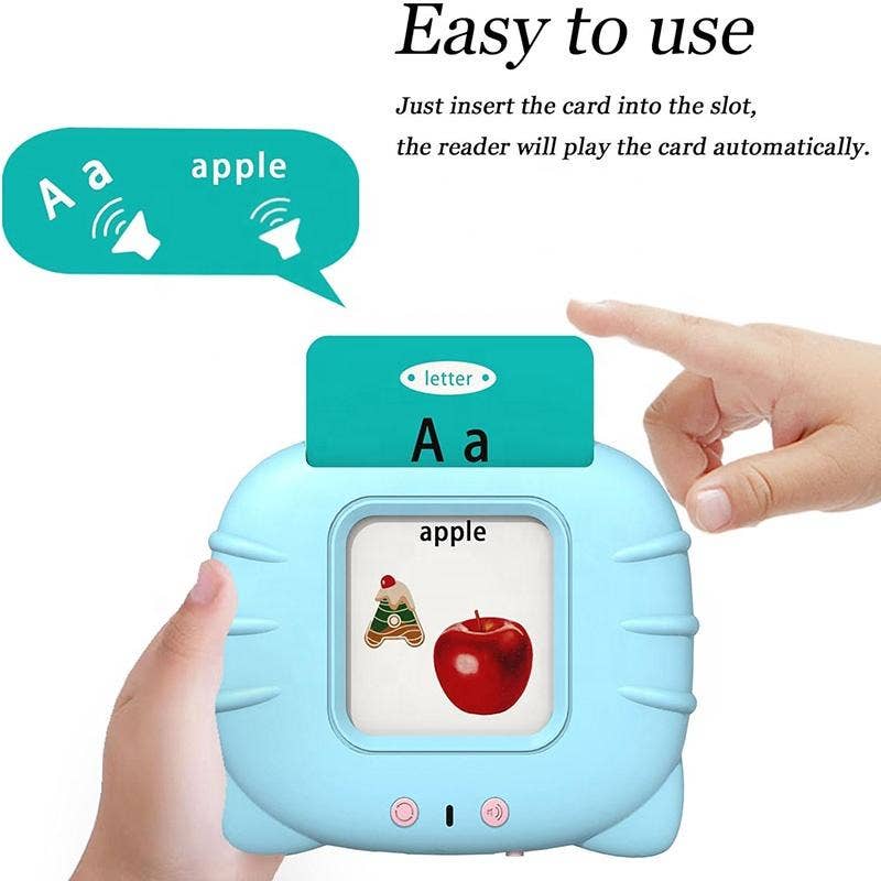 Children Learning Audible Talking Flash Cards For Kids: 1 Pack(Mix & Match Colors)