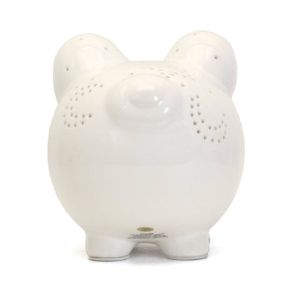 White Night Light Piggy Bank