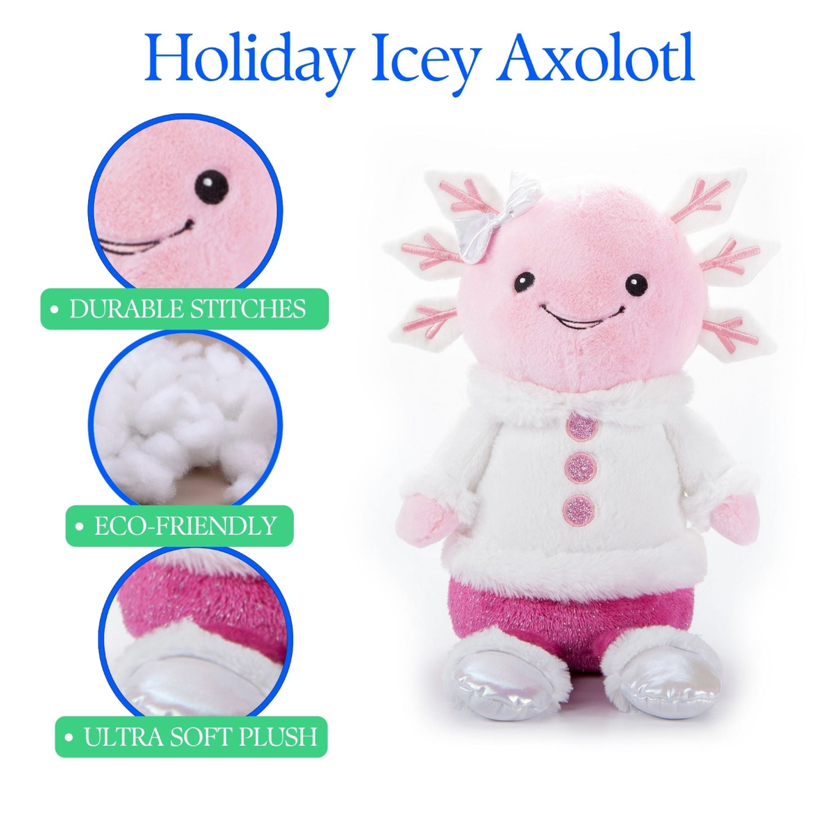 Holiday Icey Axolotl Medium 18" (46cm)