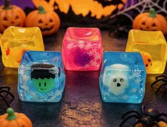 Halloween Glow Cube Squishy: Pumpkin