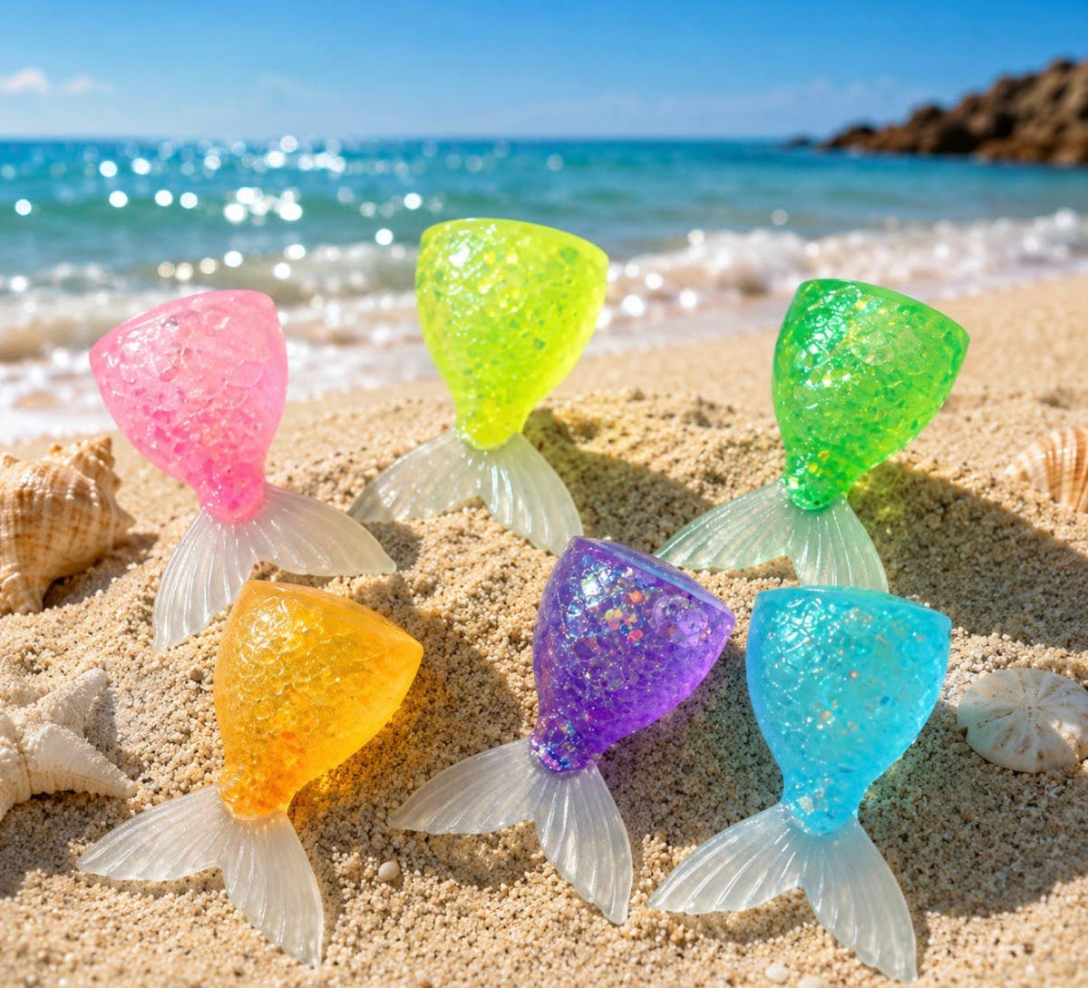 Mermaid Tail Maltose Squishy : Pink