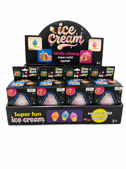 Ice Cream Squishy Toy Display – 12 Piece PDQ MSND14