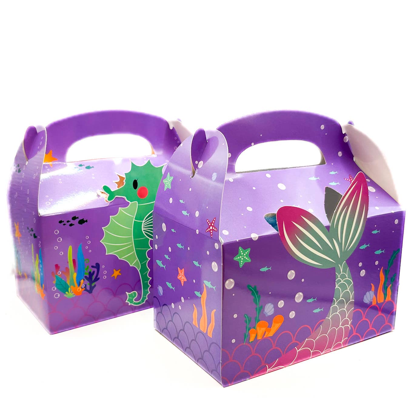 CLOSE OUT: Large Ocean Themed Gift Box with Handle