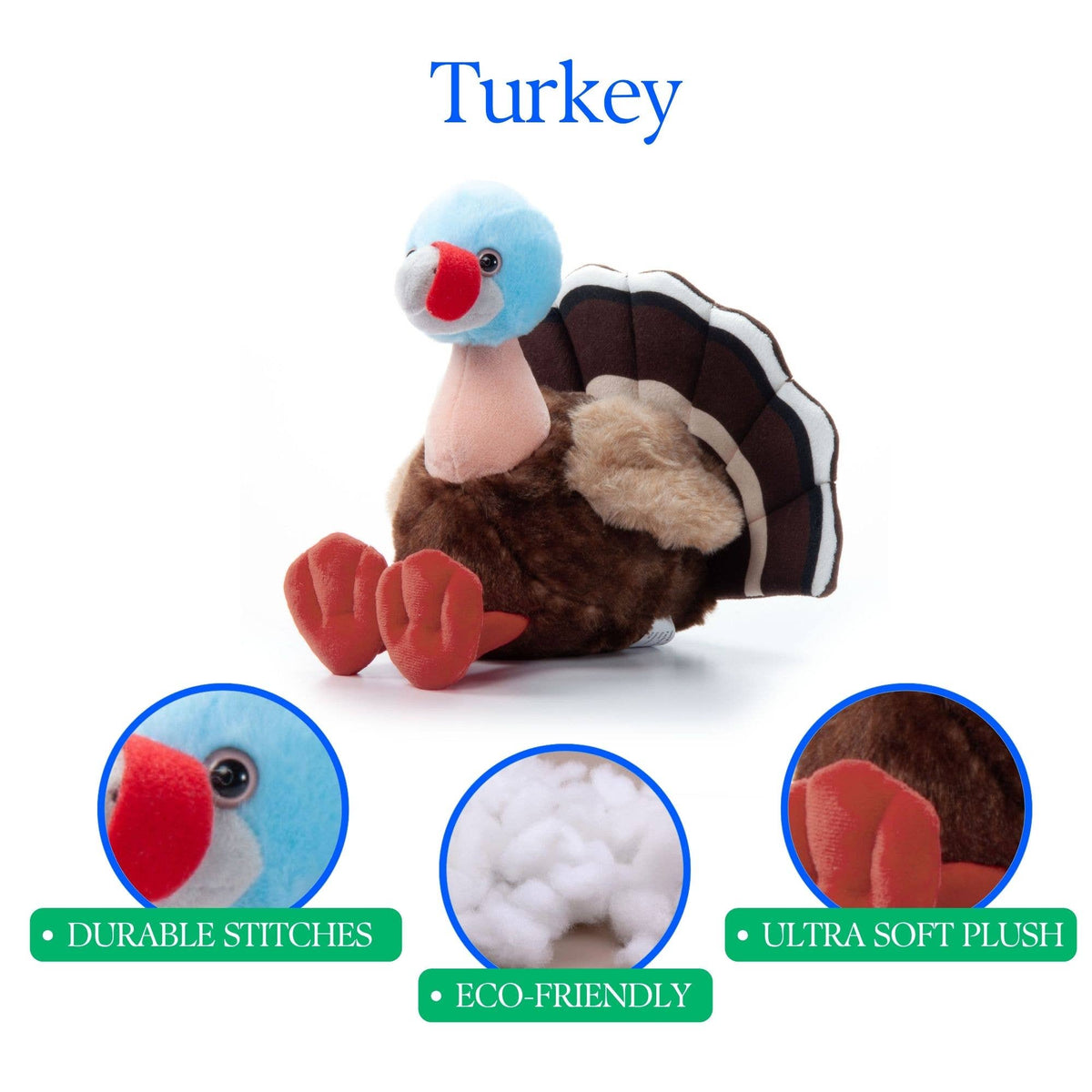 8" (18cm) Wild Onez Small Turkey Thanksgiving Gift