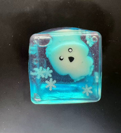 Halloween Glow Cube Squishy: Pumpkin