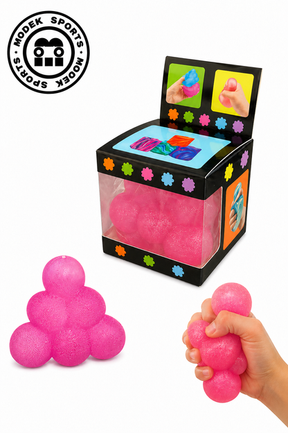 Cube Squeeze Ball – Assorted Colors (2 1/4") MSND2
