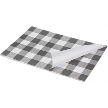 Gray Buffalo Check Paper Placemat Pad