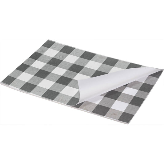 Gray Buffalo Check Paper Placemat Pad