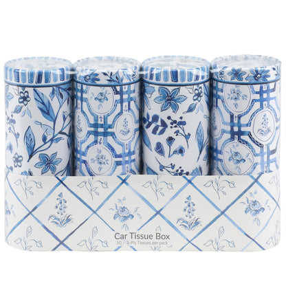 Blue Florals Tissue Box Set
