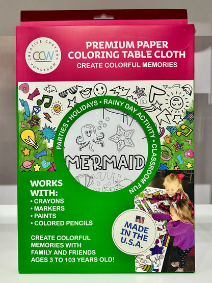 Mermaid Coloring Tablecloth