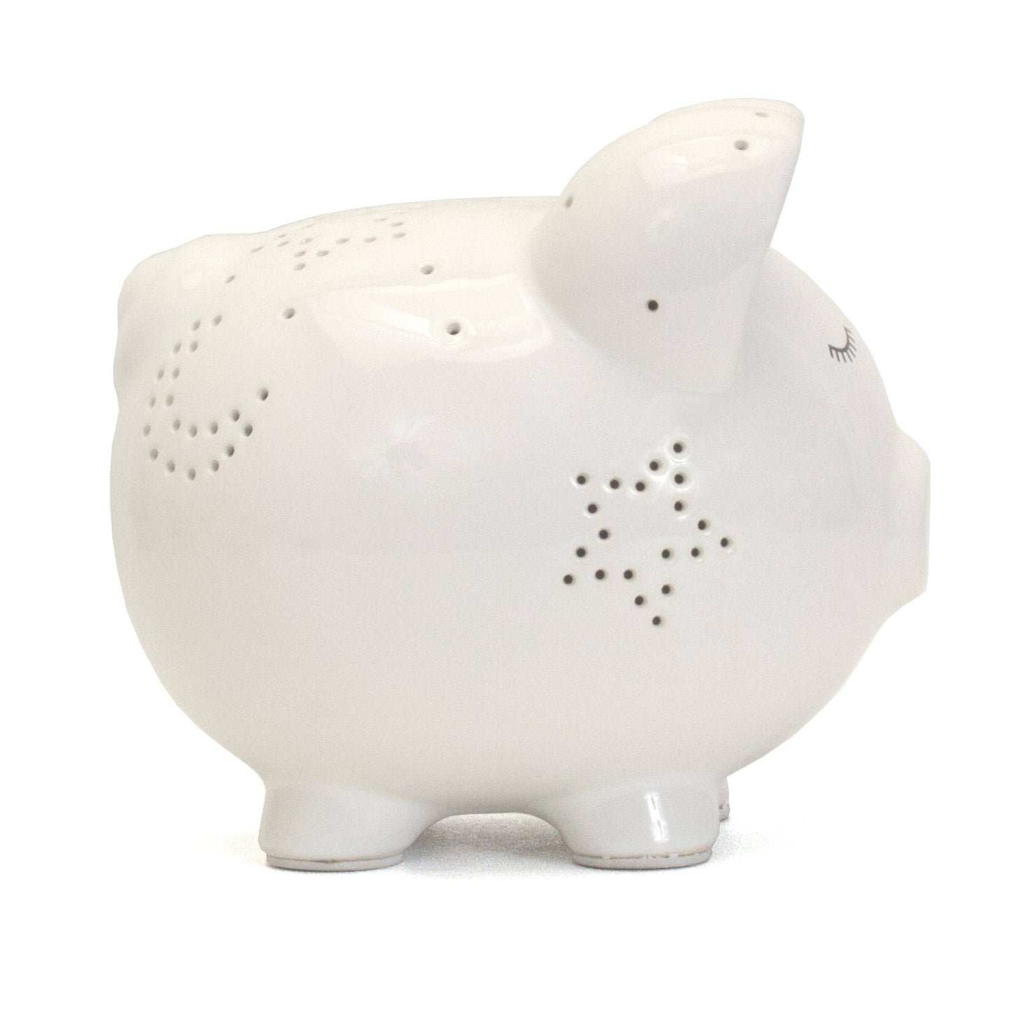 White Night Light Piggy Bank