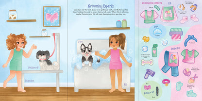 PUPPIES STICKER DOLL DRESS UP
