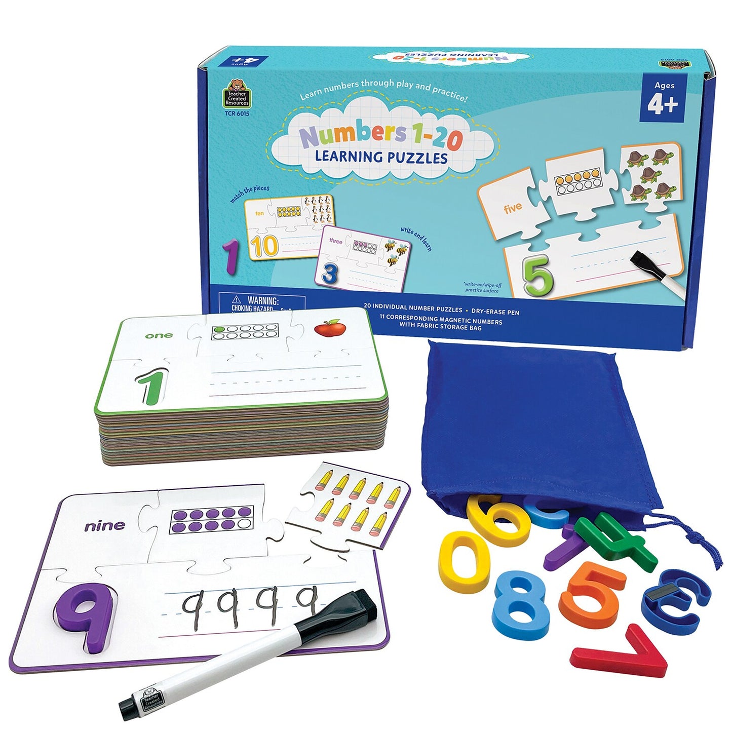 NUMBERS 1-20 LEARNING PUZZLE