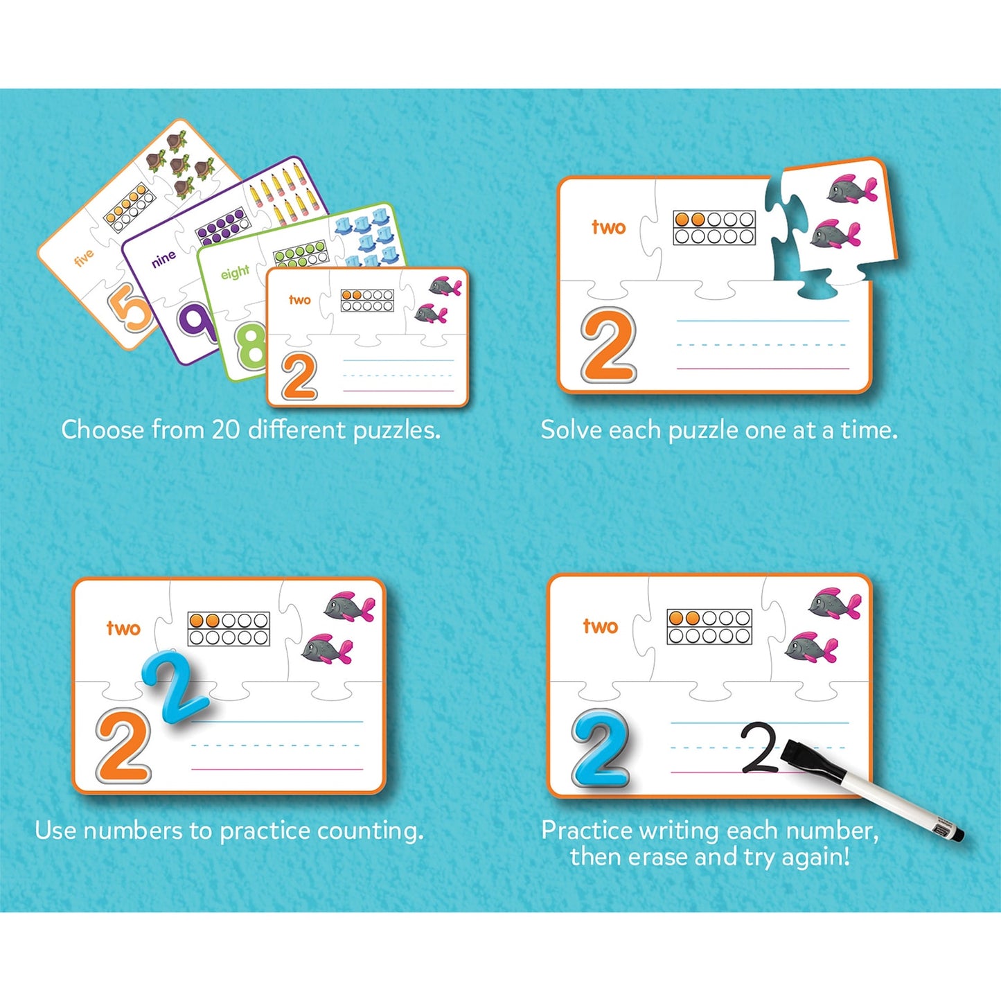 NUMBERS 1-20 LEARNING PUZZLE