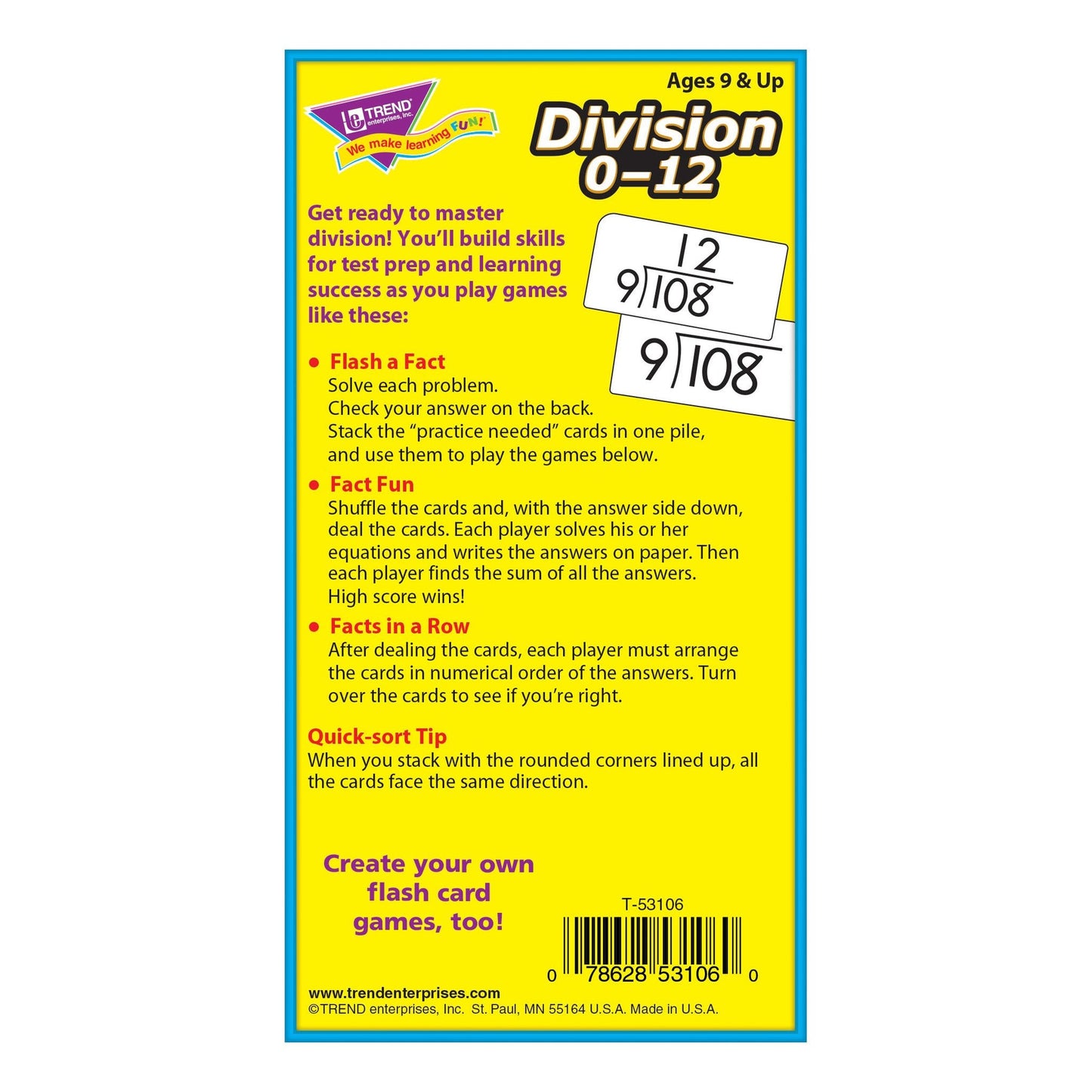 DIVISION 0 - 12/FLASH CARDS