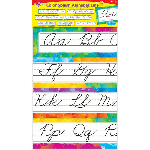 ALPHABET COLOR SPLASH/CURSIVE