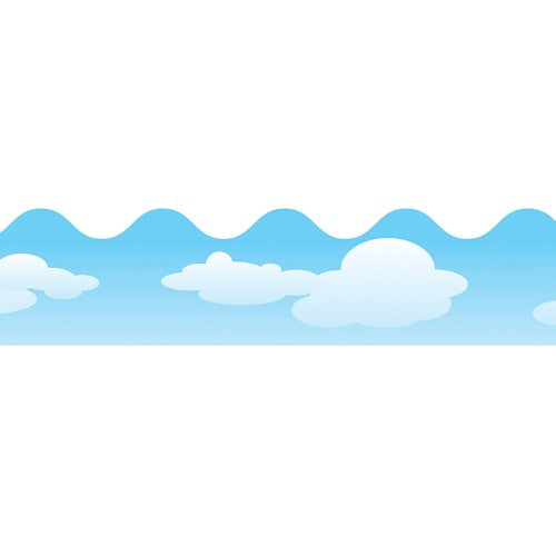 CLOUDS SCALLOPED BORDER