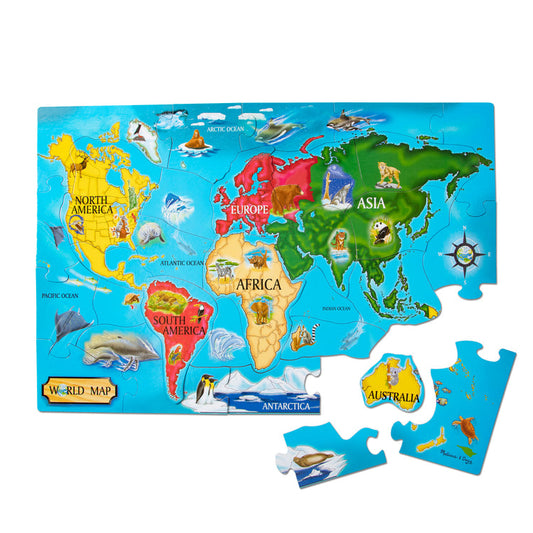 WORLD MAP FLOOR PUZZLE