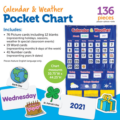 CALENDAR AND WEATHER POCKET CH