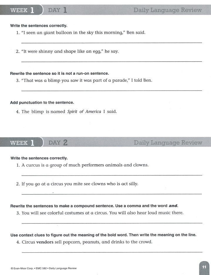 DAILY LANGUAGE REVIEW 4-TCHR