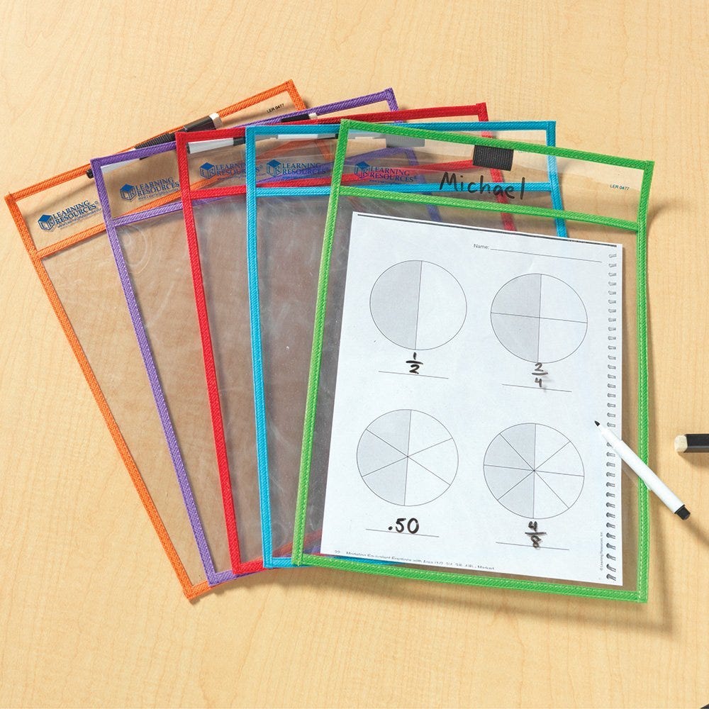 WRITE AND WIPE POCKETS