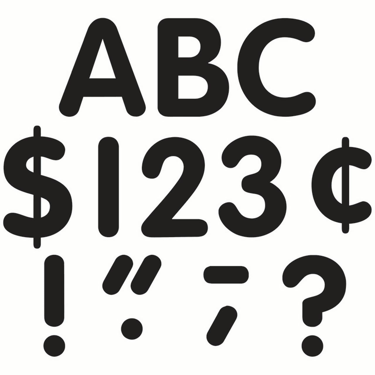 BLACK CLASSIC LETTERS 4"