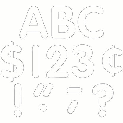 WHITE CLASSIC LETTERS 4"