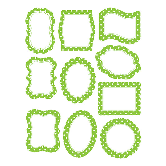 LIME POLKA DOT FRAME ACCENTS