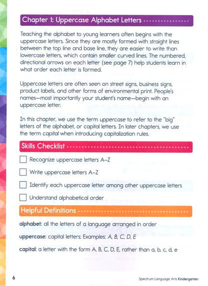 SPECTRUM LANGUAGE ARTS K (2015)