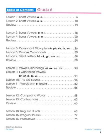 SPECTRUM SPELLING 6 (2015)
