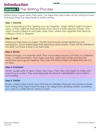 SPECTRUM WRITING 8 (2015)