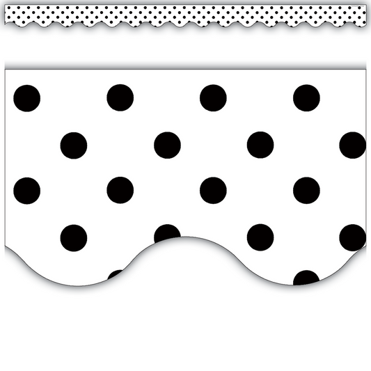 BLACK POLKA DOTS ON WHITE