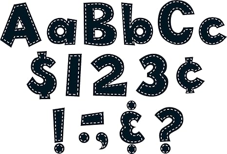 BLACK STITCH LETTERS 4"