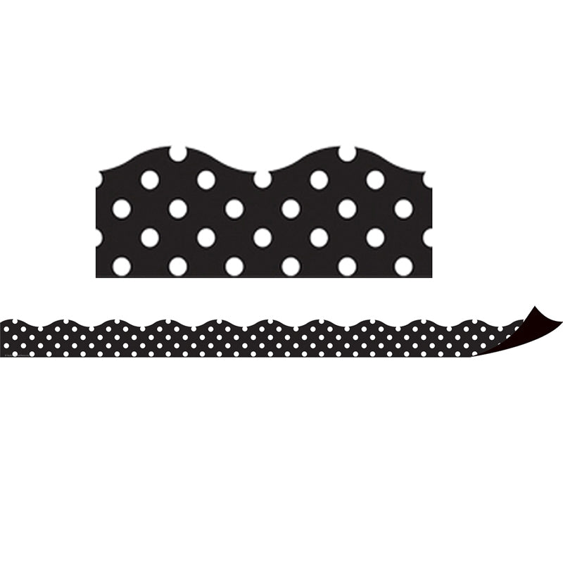 BLACK POLKA DOT MAGNETIC BORDER