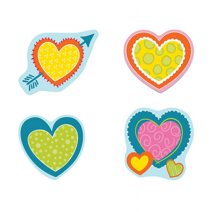 HEARTS COLORFUL CUT-OUTS ASSORTE