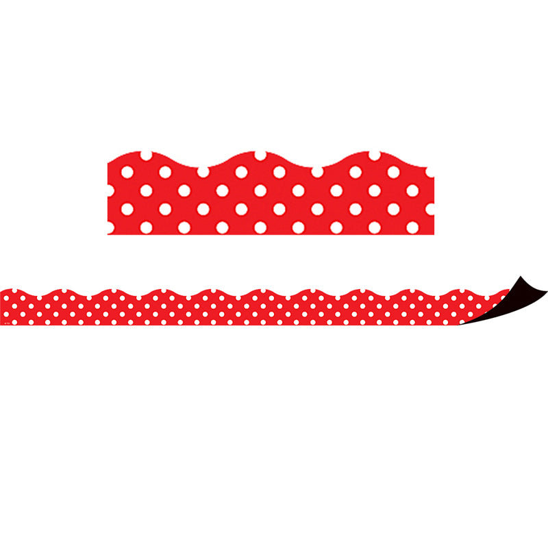 MAGNETIC RED POLKA DOT BORDER