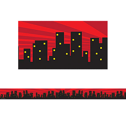 SUPERHERO CITYSCAPE BORDER